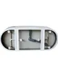 Free-standing rectangular acrylic bathtub, TRENTO model, white 160x75x57 cm - 6