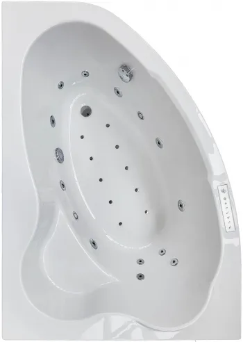 Corner whirlpool hydromassage bathtub COMFORT 160x100 cm left right hand Sanplast Comfort 160x100 left- and right-hand whirlpool bathtub