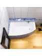 Corner bathtub arrangement - BERNO 150x90 cm