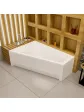 Built-in white bathroom corner bathtub - 160x100 cm BARBOSA