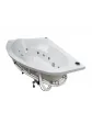 Corner bathtub 140x100 jacuzzi massage model Comfort - Essente