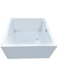 Freestanding square bathtub with overflow - 120x120 cm SERANO