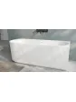 Freestanding striped acrylic corner bathtub, right, 140x70 cm, IMOLA model