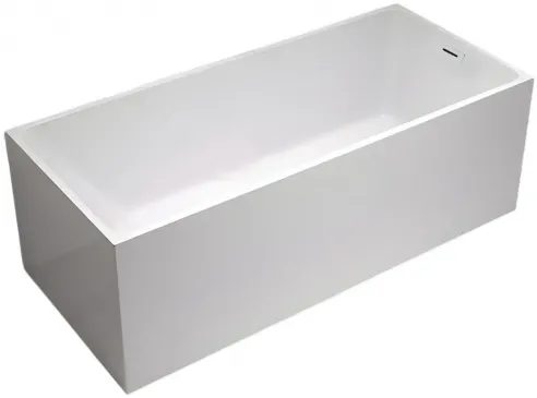 Free-standing rectangular acrylic bathtub, TRENTO model, white 140x70x57 cm