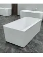 Freestanding bathtub 160x80 ZENTO against the wall