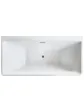 Freestanding tub 160x80 wall-mounted white ZENTO model