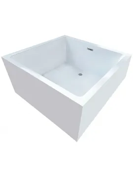 Freestanding square bathtub - SERANO 120x120 cm