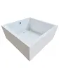 Freestanding square bathtub with overflow - 150x150 cm SERANO