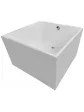 Freestanding square bathtub with overflow plug - SERANO 95x95 cm