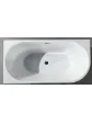 Freestanding bath corner 150x75 LAOLA left - view from above