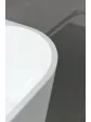 Freestanding corner bathtub 150x75 LAOLA left with a thin rim
