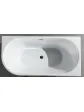 Freestanding bath corner 150x75 LAOLA right - view from above
