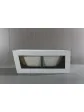 Freestanding corner bathtub 180x80 LAOLA left rear view