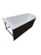 Acrylic free standing back-to-wall bathtub, model NOLA black 170x75x58 cm - 6