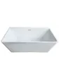 Freestanding wall-mounted bathtub 160 cm with overflow - ZENTO