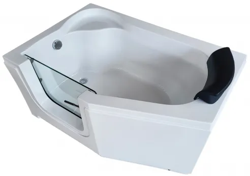 Openable walk-in bathtub for the elderly - MEDICA 135x90 cm Shallow walk-in bathtub opened for the elderly and disabled - MEDICA 135x90 cm