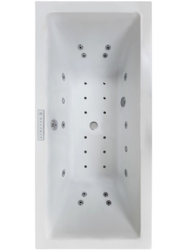 Whirlpool bathtub rectangular QUATRO DUO 170x75