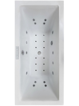 Whirlpool bathtub rectangular QUATRO DUO 180x80