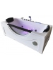 Rectangular wall-mounted hydromassage bathtub SGM-KL9103 170x75 cm - with LED lighting, Bluetooth function and faucet