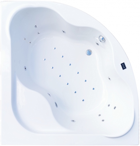 Corner whirlpool bathtub jacuzzi ORUNA 140x140 cm ExclusiveLine series Corner whirlpool bathtub ORUNA 140x140 cm