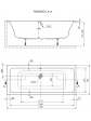 Technical drawing of the KEO hot tub 170x75 cm.