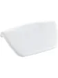 White bathtub headrest with suction cups