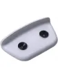 An ergonomically shaped bath pillow in white with strong suction cups